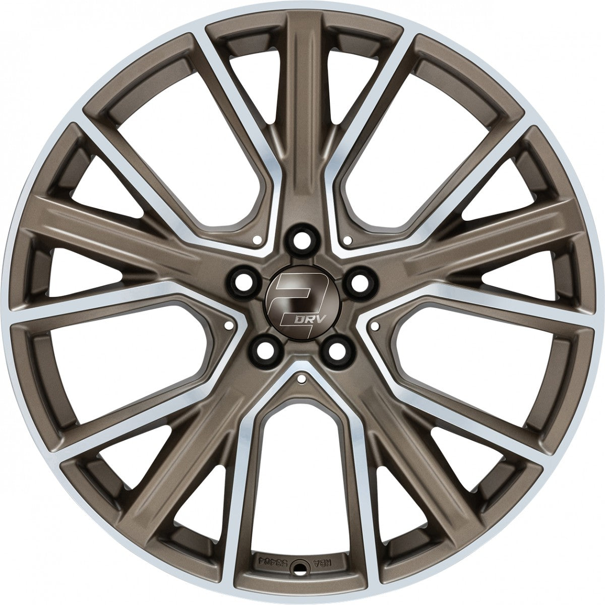 2DRV WH34 bronze matt hochglanzpoliert 9x21 ET22 - LK5/112 ML66.6