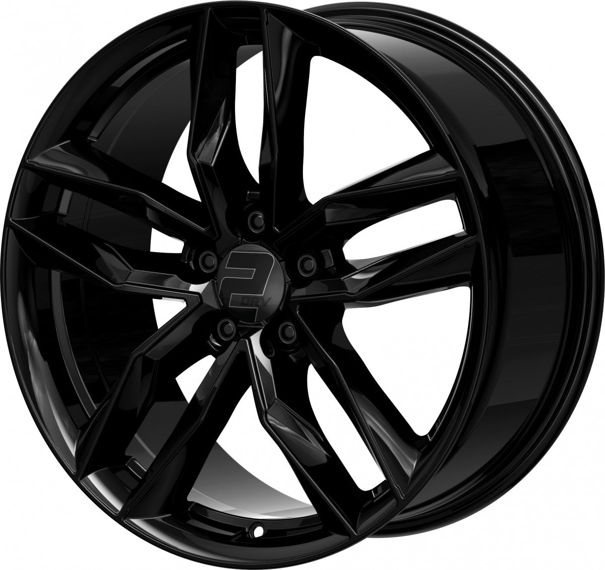 2DRV WH40 schwarz glänzend lackiert Alufelge 9x20 Zoll ET57 LK 5x120 ML65.1 – Bild 8