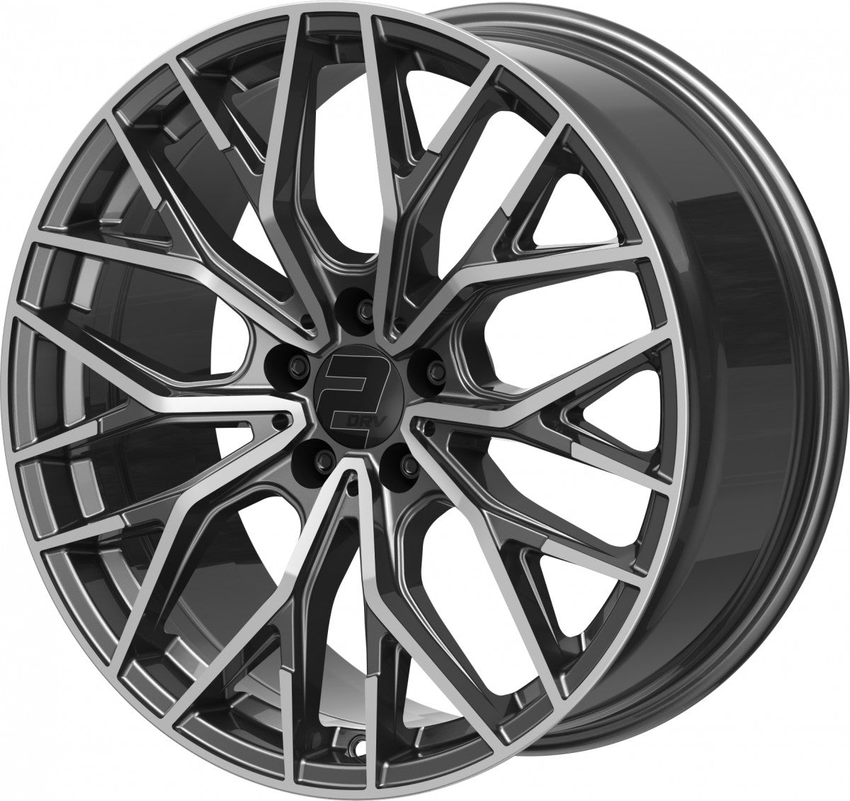 2DRV WH37 dark gunmetal poliert Alufelge 8.5x19 Zoll ET48 LK 5x112 ML66.6 – Bild 8
