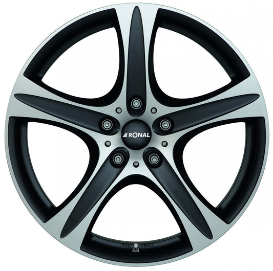 Ronal R55 SUV mattschwarz-frontkopiert 7.5x17 ET55 - LK5/112 ML66.5