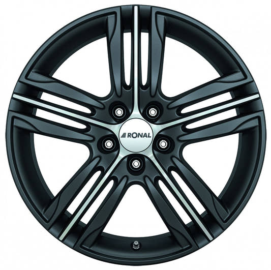 Ronal R57 mattschwarz-frontkopiert Alufelge 7.5x17 Zoll ET45 LK 5x120 ML65.1