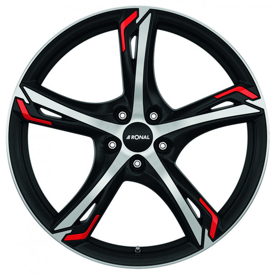 Ronal R62 Red jetblack-matt-frontkopiert 7.5x17 ET40 - LK5/114.3 ML82