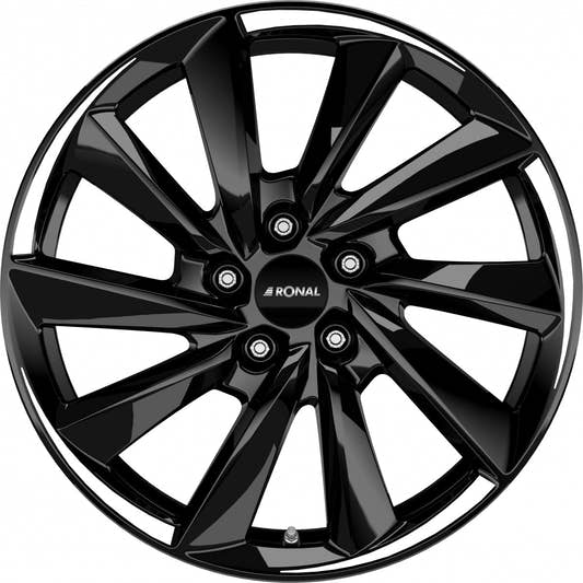 Ronal R70 jetblack-white tail Alufelge 7.5x18 Zoll ET50 LK 5x112 ML57.06