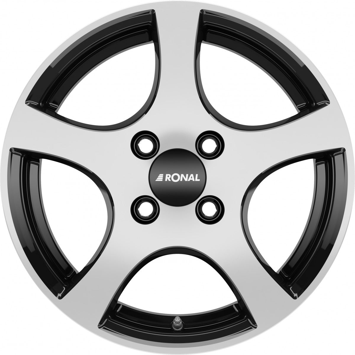 Ronal CA2 jetblack-frontkopiert 6x14 ET30 - LK4/100 ML57