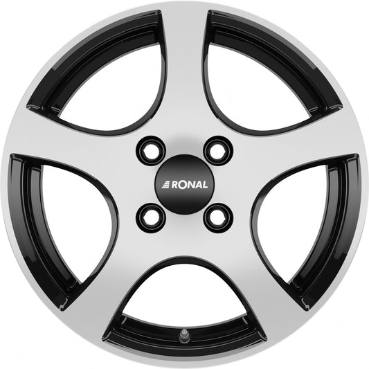 Ronal CA2 jetblack-frontkopiert 6x14 ET30 - LK4/100 ML57