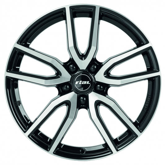 Rial Torino diamant-schwarz frontpoliert 6.5x16 ET47 - LK5/100 ML57.1