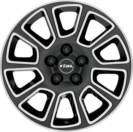 Rial Transporter 2 diamant-schwarz frontpoliert 6x16 ET68 - LK5/130 ML78.1