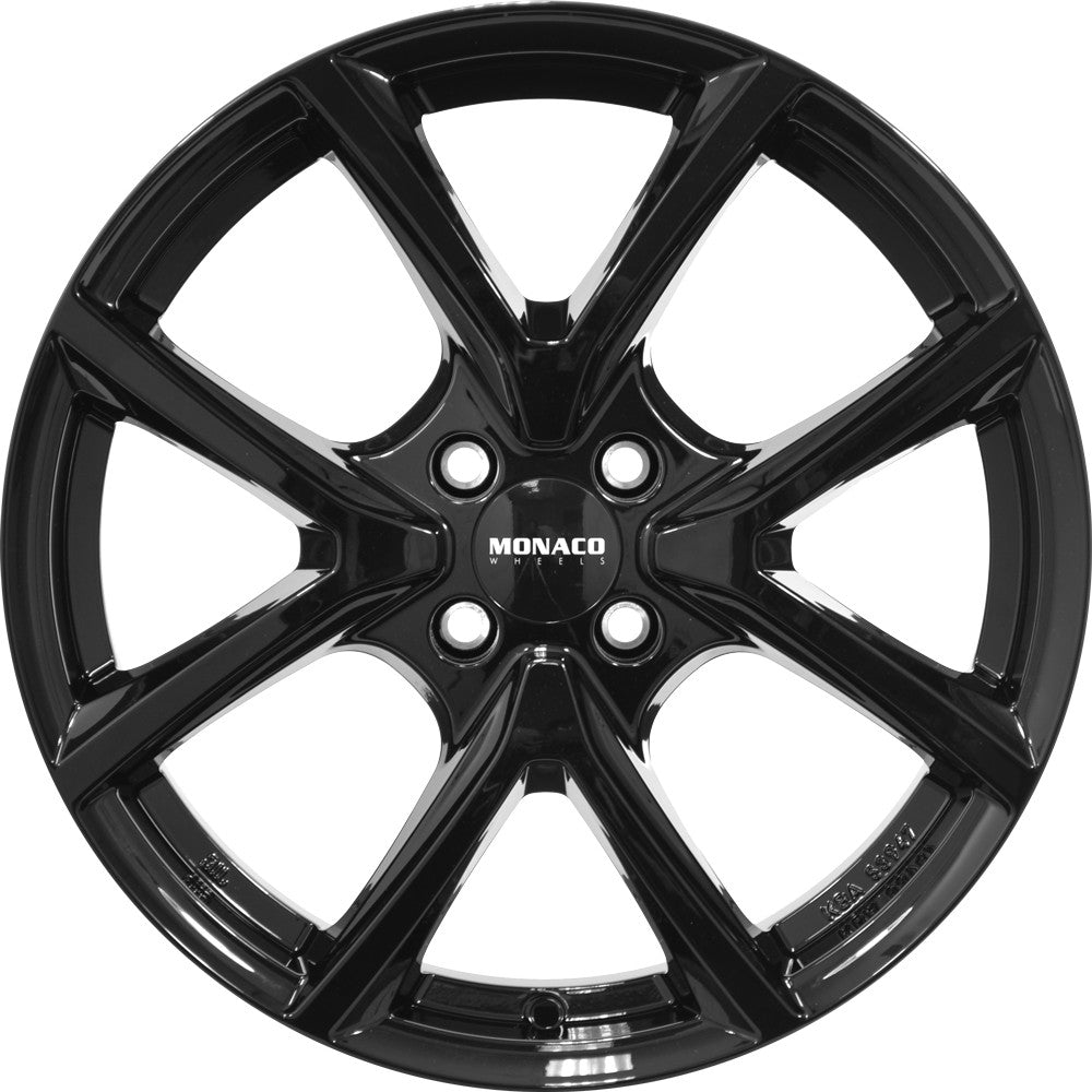 Monaco CL2 schwarz glanz 6.5x16 ET52 - LK5/120 ML65.1