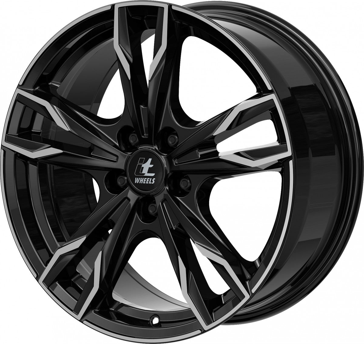 itWheels Gina gloss black polished Alufelge 8x18 Zoll ET50 LK 5x108 ML63.4 – Bild 8
