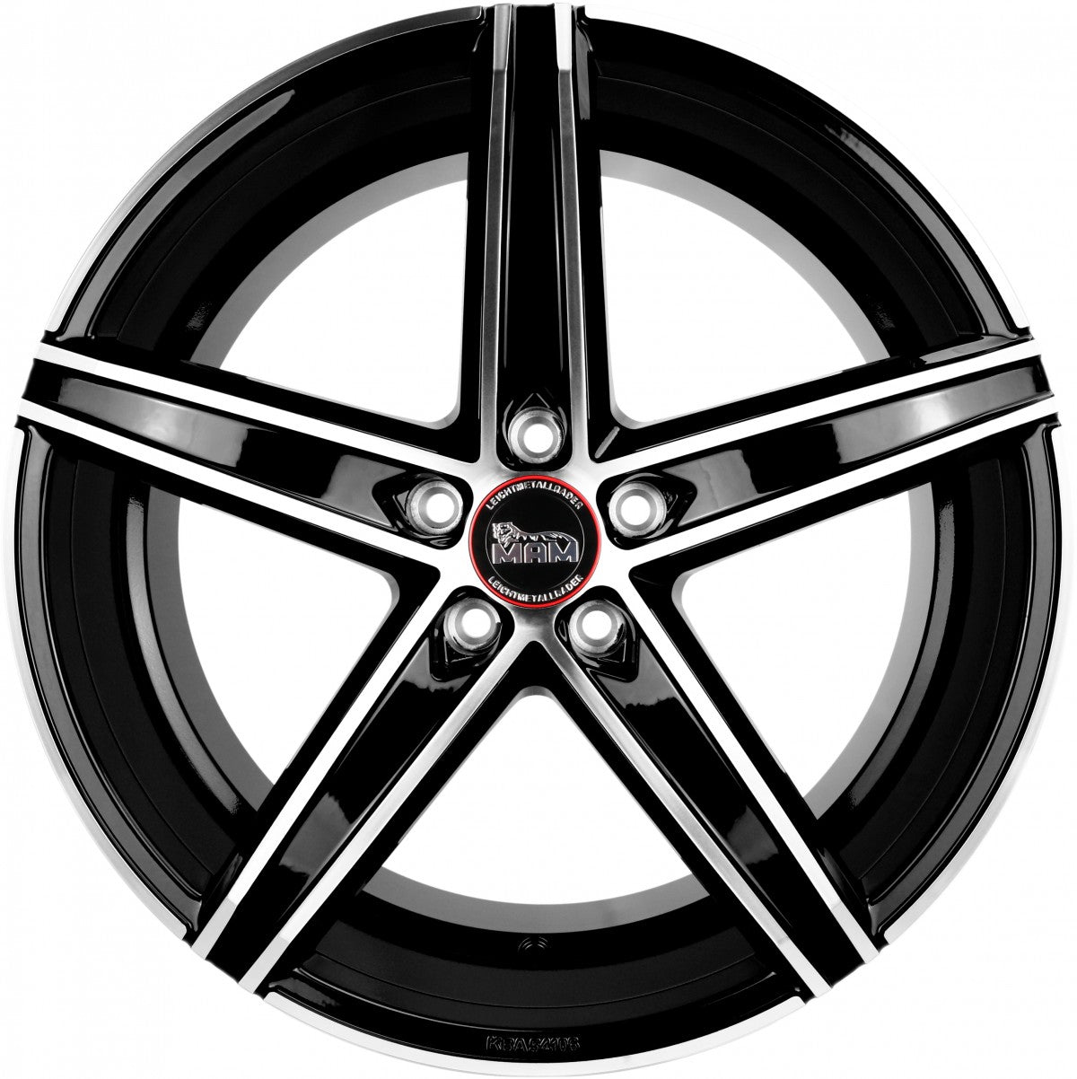 MAM OX-18 black front polish 8.5x19 ET45 - LK5/112 ML66.6