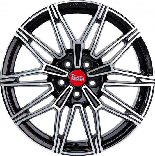 MAM B3N black front polish 8.5x19 ET20 - LK5/120 ML72.6