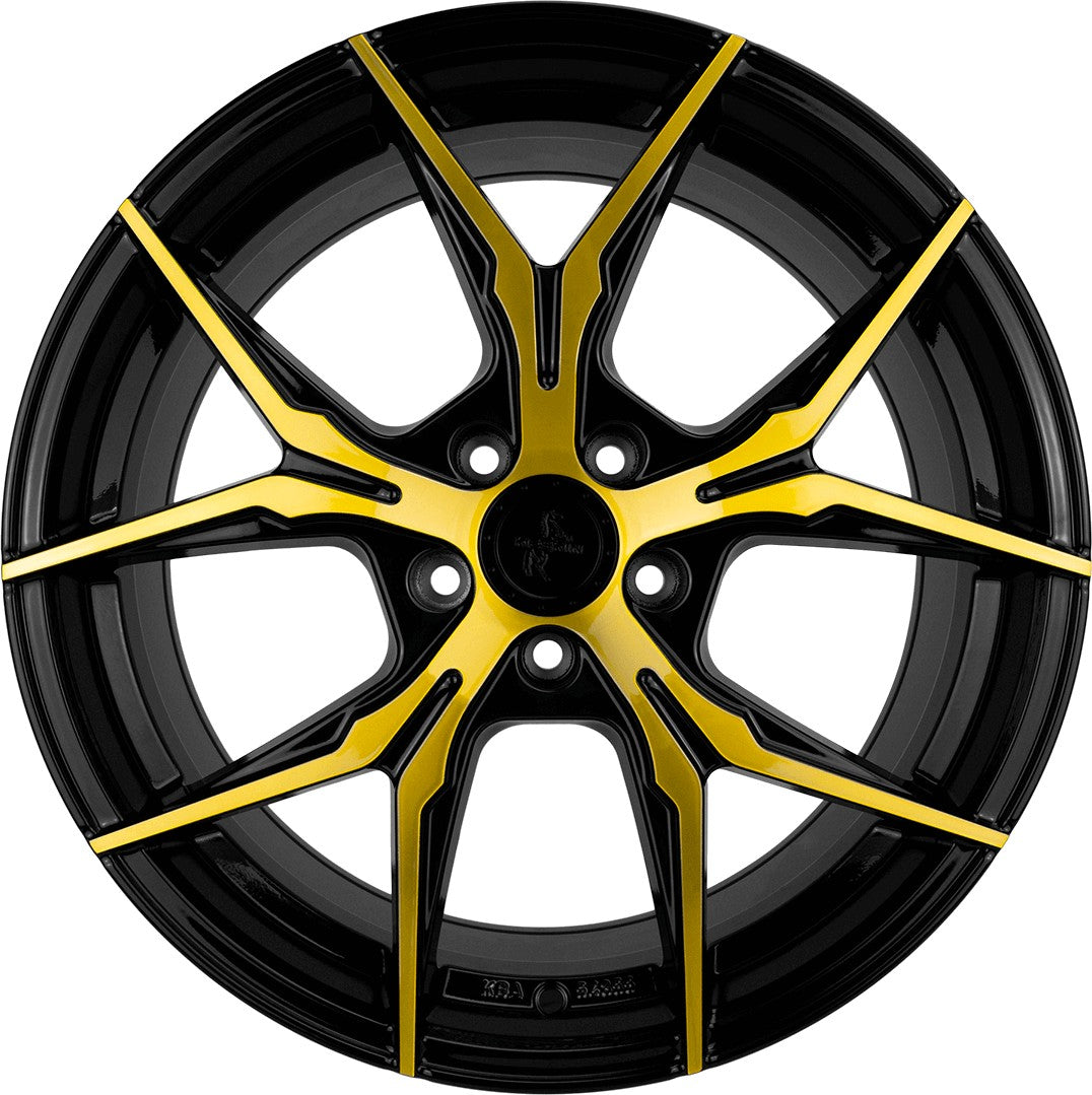Keskin KT19N Angel black front gold 8.5x19 ET45 - LK5/112 ML72.6