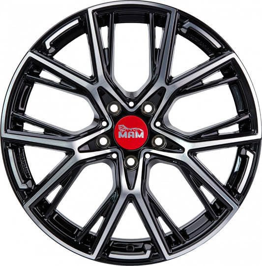MAM B4 black front polish 8.5x19 ET50 - LK5/120 ML65.1