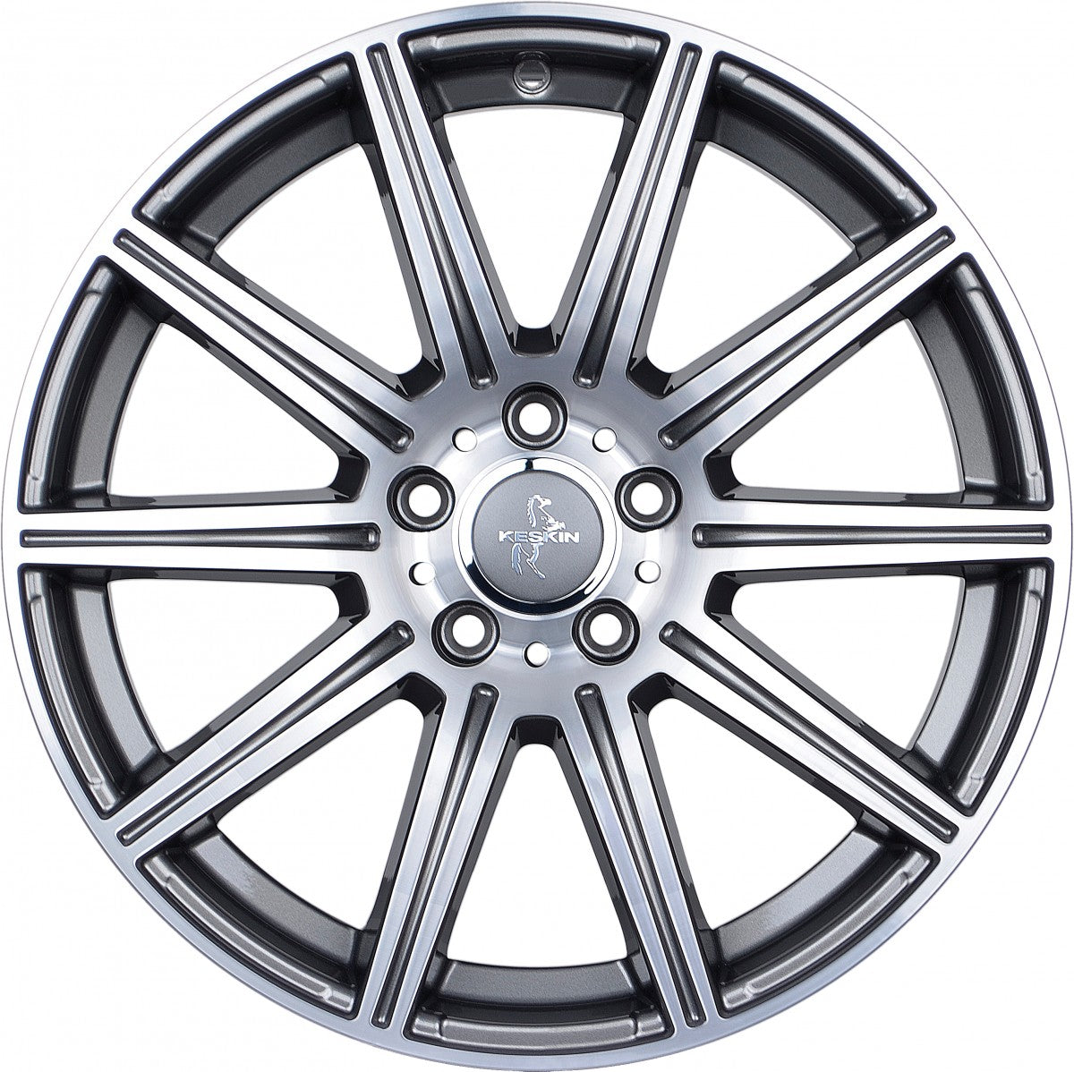 Keskin KT16 Dynamic palladium front polish 8x18 ET30 - LK5/112 ML66.6