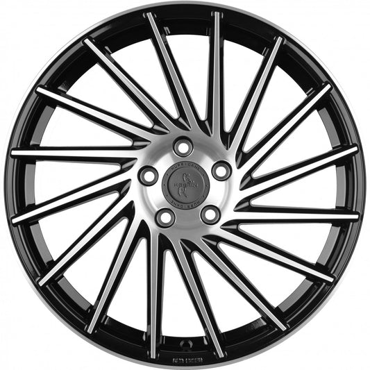 Keskin KT17 Hurricane black front polish 8.5x19 ET40 - LK5/114.3 ML72.6