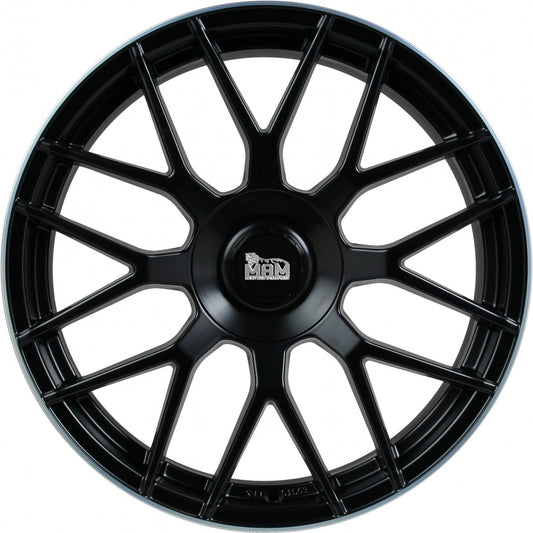 MAM GT1 matt black lip polish 8.5x19 ET30 - LK5/100 ML66.6