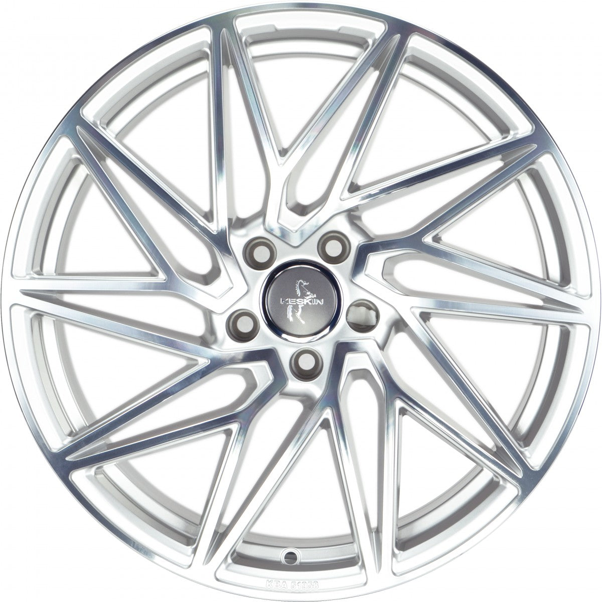 Keskin KT20 Future silver front polish 8.5x19 ET45 - LK5/112 ML72.6