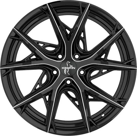Keskin KT24 Thunder black secret diamond Alufelge 8.5x19 Zoll ET45 LK 5x112 ML66.6