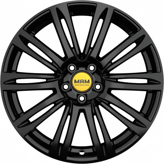 MAM A4 black painted 7x16 ET38 - LK5/108 ML72.6