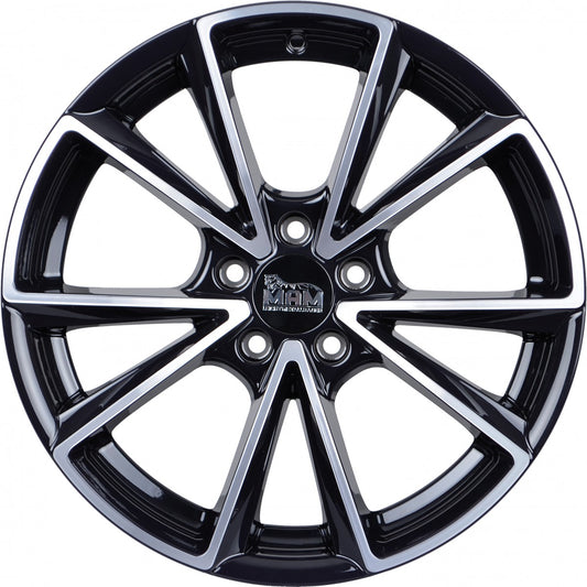 MAM A5 black front polish 8x18 ET35 - LK5/112 ML66.6