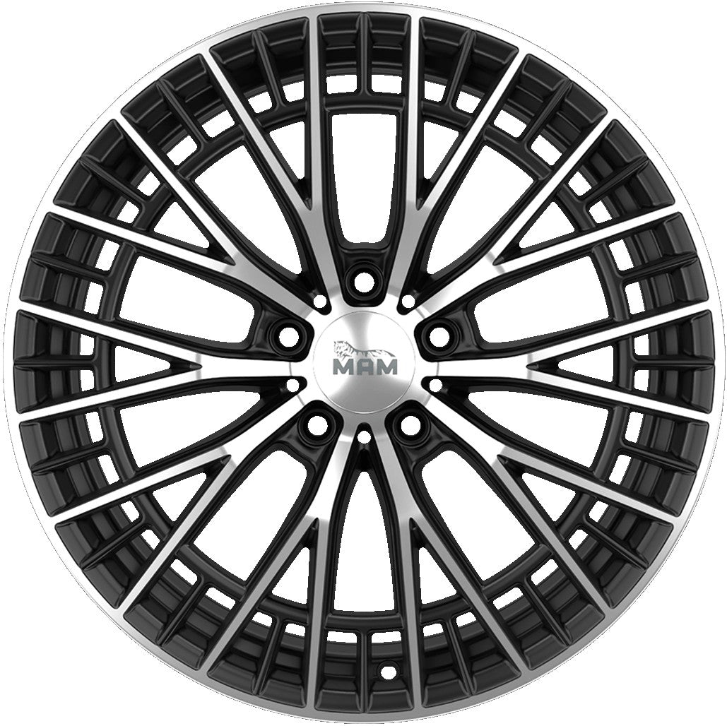 MAM GT2 black front polish 8.5x19 ET35 - LK5/114.3 ML72.6