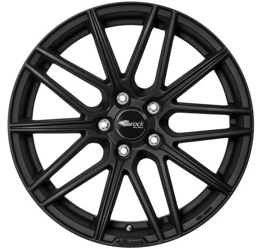 Brock B34 schwarz-matt lackiert Alufelge 7.5x17 Zoll ET35 LK 5x114.3 ML72.6
