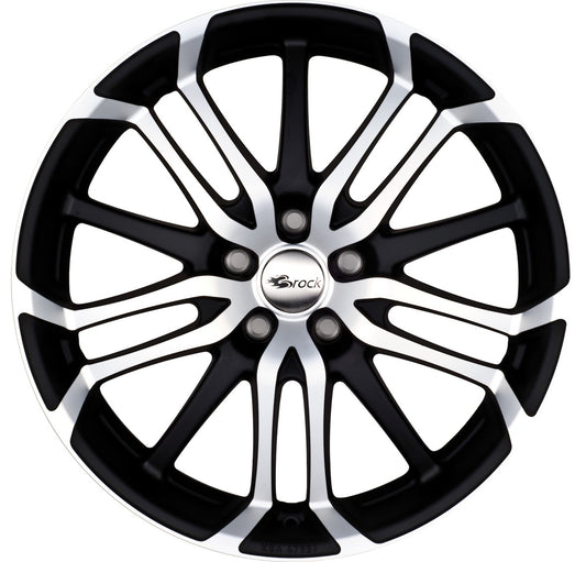 Brock B26 schwarz-matt front-poliert 7.5x17 ET38 - LK5/110 ML65.1