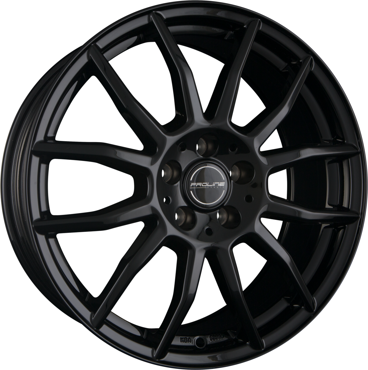 Proline AX100 black glossy Alufelge 7.5x18 Zoll ET49 LK 5x114.3 ML74.1 – Bild 8