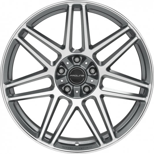 Proline PFG forged matt grey polished Alufelge 10x22 Zoll ET21 LK 5x130 ML84