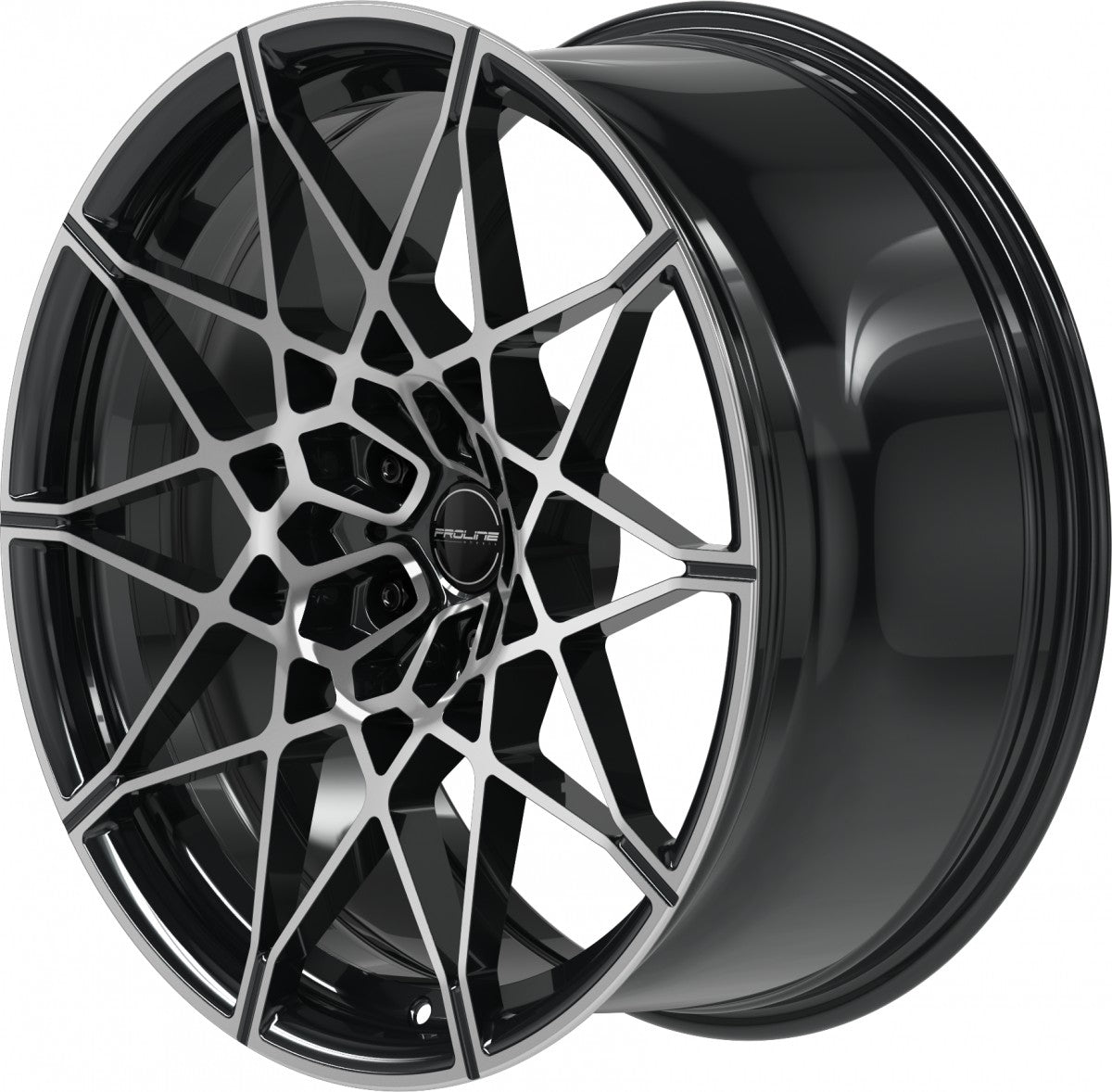 Proline PFM forged black polished 9.5x20 ET22 - LK5/112 ML66.5