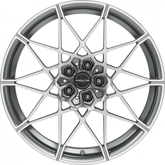 Proline PFM forged matt grey polished Alufelge 9.5x20 Zoll ET22 LK 5x112 ML66.5