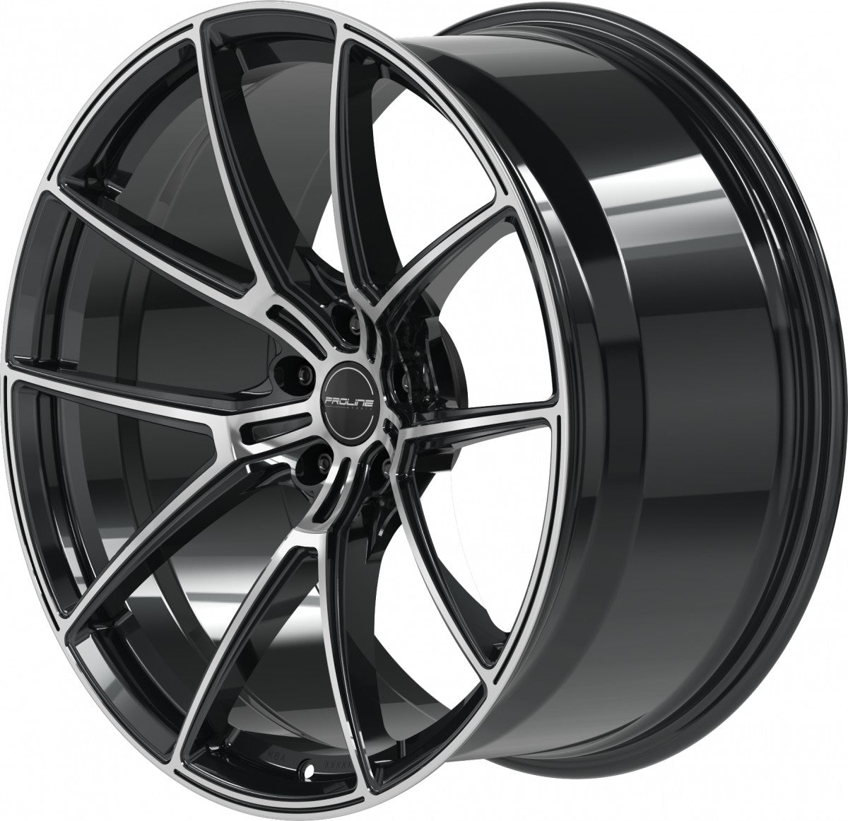 Proline PFR forged black polished 10.5x21 ET19 - LK5/112 ML66.5