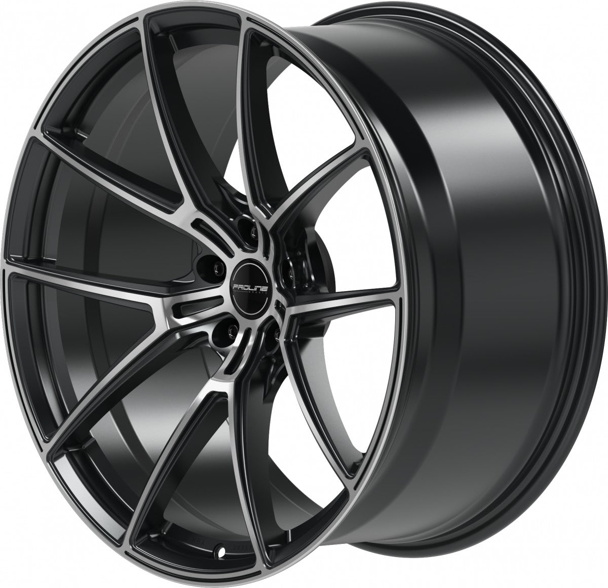 Proline PFR forged black matt polished 10.5x21 ET19 - LK5/112 ML66.5