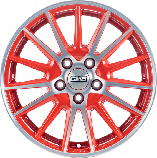 CMS C23 diamond red gloss 6.5x16 ET37 - LK4/100 ML60.1