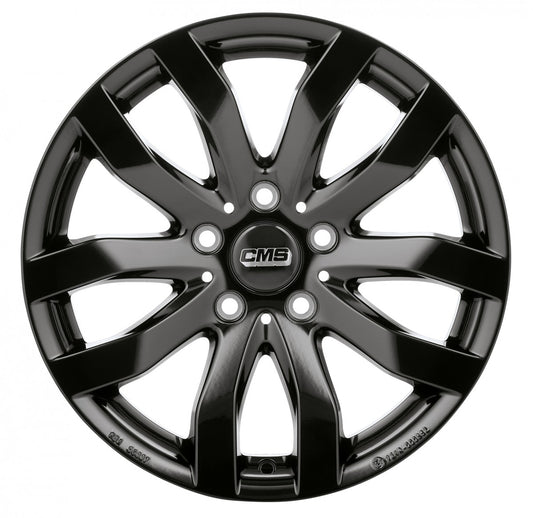 CMS C22 complete black glossy 6.5x16 ET50 - LK5/114.3 ML60.1