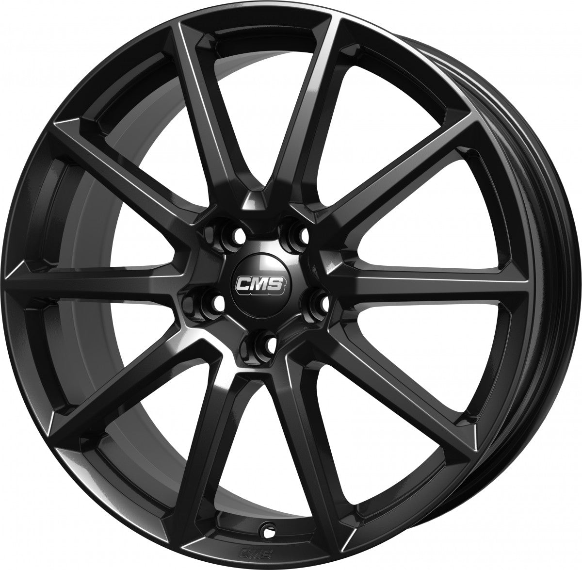 CMS C39 complete black gloss 7x18 ET43 - LK5/112 ML57.1