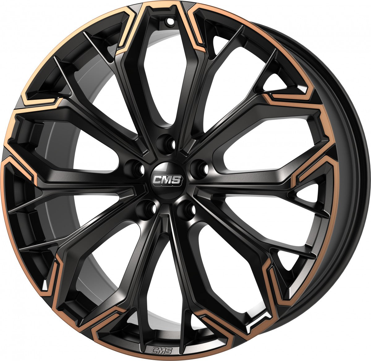 CMS C37 part diamond black copper Alufelge 7.5x20 Zoll ET44 LK 5x112 ML57.1 – Bild 3