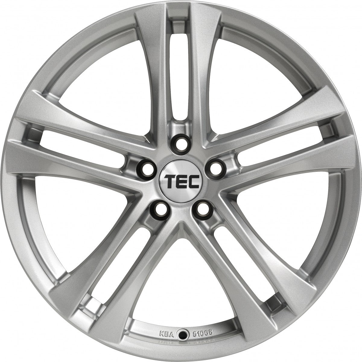 TEC Speedwheels AS4 brillant-silber 8x18 ET45 - LK5/114.3 ML72.5