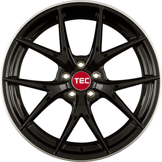 TEC Speedwheels GT6 black polished lip 10x22 ET20 - LK5/112 ML66.6