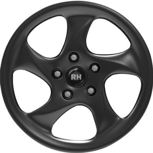 RH Alurad AH Turbo racing schwarz lackiert Alufelge 8.5x18 Zoll ET46 LK 5x130 ML71.5 – Bild 2