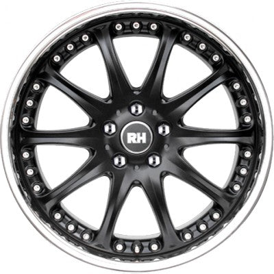 RH Alurad RAK Phönix schwarz mit Edelstahlhorn 10x18 ET54 - LK5/120 ML74.1