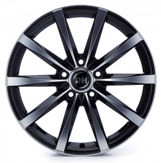 RH Alurad GT schwarz voll poliert 10x19 ET45 - LK5/112 ML72.6