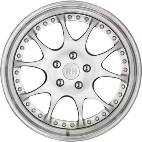 RH Alurad MK Dynamik silber horn hochglanz poliert Alufelge 9x18 Zoll ET80 LK 5x112 ML158 – Bild 2