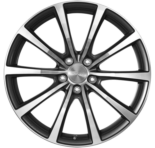 Brock B32 himalaya-grey front-poliert 8.5x19 ET50 - LK5/120 ML65.1