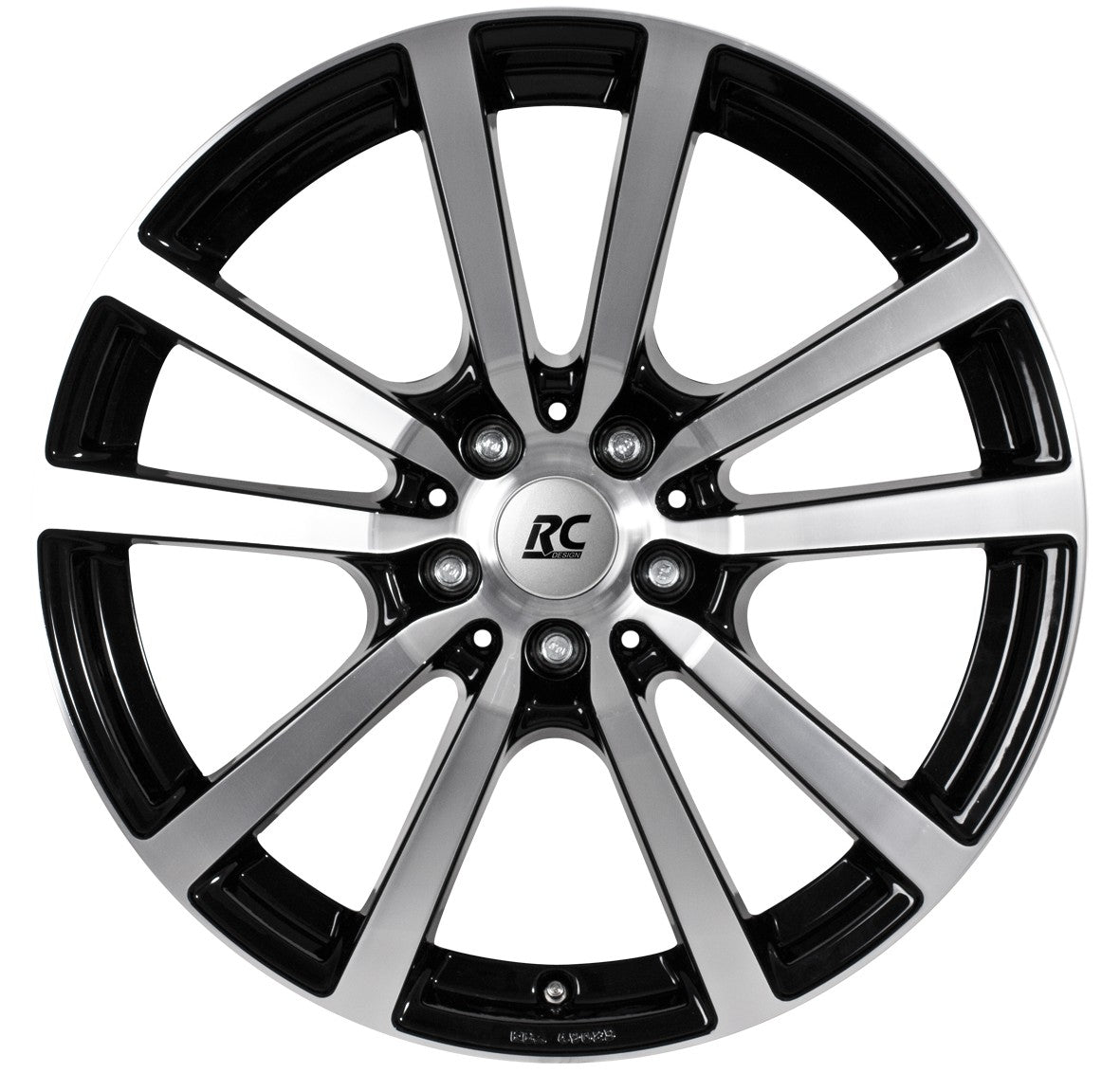 RC-Design RC25 schwarz front-poliert 8x18 ET42.5 - LK5/108 ML63.4