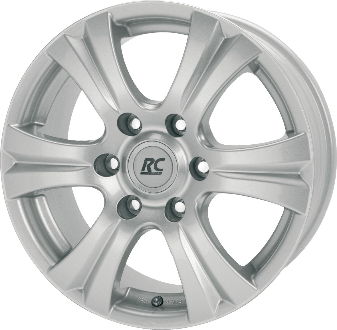 RC-Design RC14 SUV 6-Loch kristallsilber lackiert 7.5x17 ET40 - LK6/114.3 ML66.1