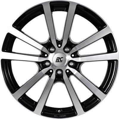 RC-Design RC25T schwarz front-poliert 6.5x16 ET47 - LK5/114.3 ML66.1
