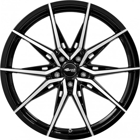 Brock B42 schwarz front-poliert 9.5x20 ET42 - LK5/120 ML72.6