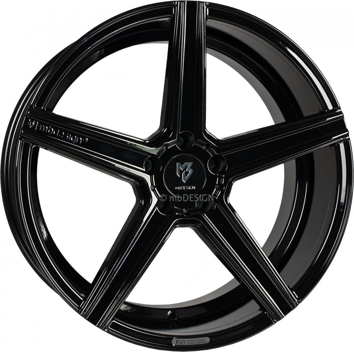 Mbdesign KV1 schwarz glänzend 9.5x19 ET45 - LK5/112 ML75
