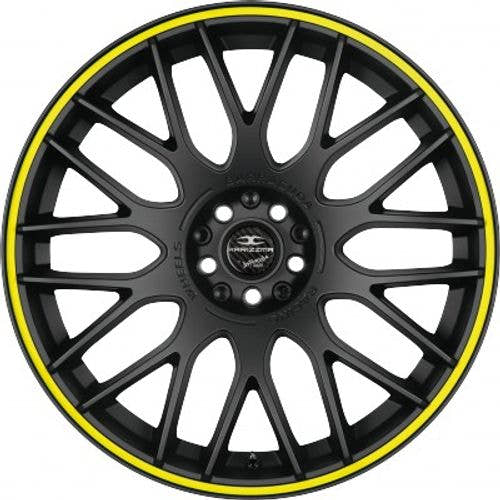 Barracuda Karizzma mattblack PureSports / Color Trim gelb - DS5 Alufelge 8.5x19 Zoll ET33 LK 5x110 ML72.6 – Bild 2